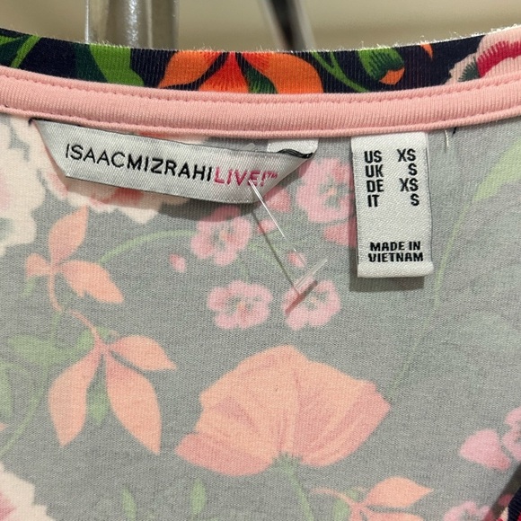 Isaac Mizrahi Live Floral Twofer Top - Picture 7 of 8